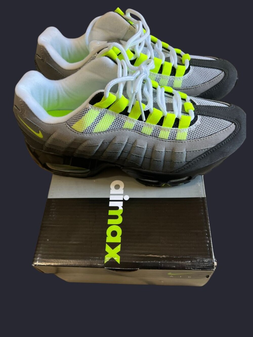 Cushion Sole Running Sneakers Neon Lace Sport Shoes Comfortable Casual Wear